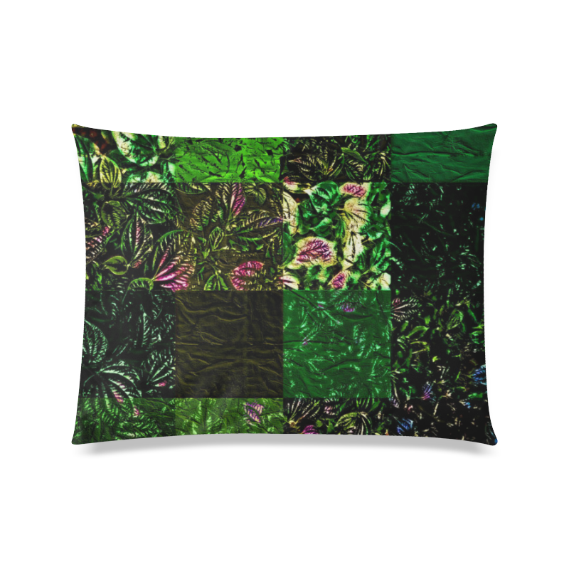 Foliage Patchwork #1 - Jera Nour Custom Zippered Pillow Case 20"x26"(Twin Sides)