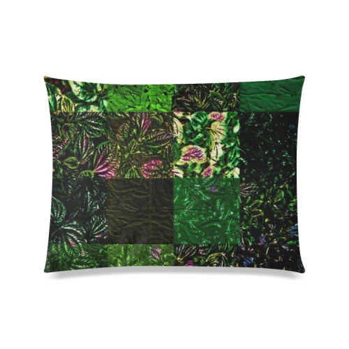 Foliage Patchwork #1 - Jera Nour Custom Zippered Pillow Case 20"x26"(Twin Sides)