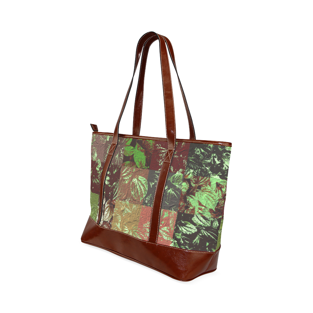 Foliage Patchwork #4 - Jera Nour Tote Handbag (Model 1642)
