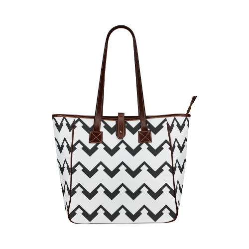 Chevron black and white  1 Classic Tote Bag (Model 1644)