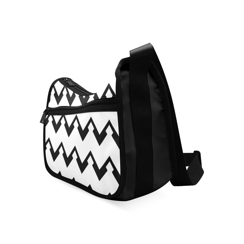 Chevron black and white  1 Crossbody Bags (Model 1616)
