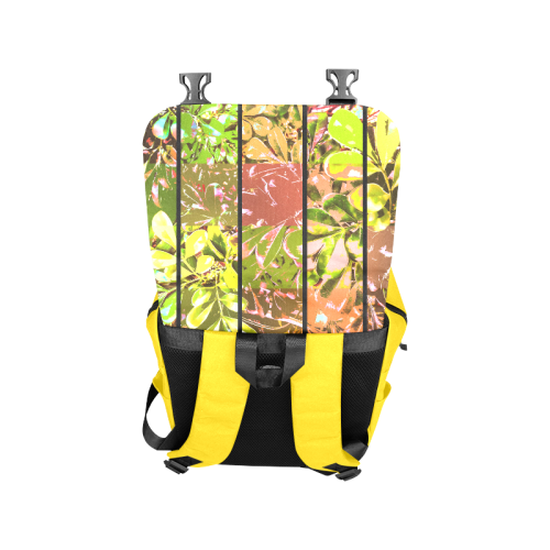 Foliage Patchwork #5 Yellow - Jera Nour Casual Shoulders Backpack (Model 1623)