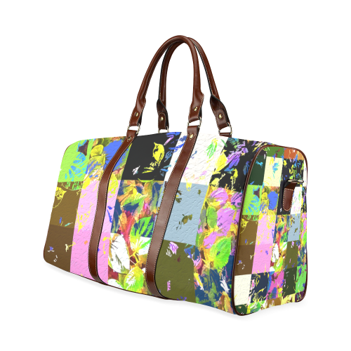 Foliage Patchwork #3 - Jera Nour Waterproof Travel Bag/Large (Model 1639)