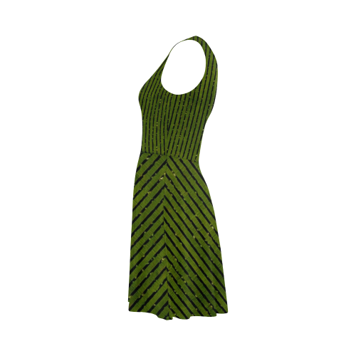 Green Glitter Stripe Atalanta Sundress (Model D04)