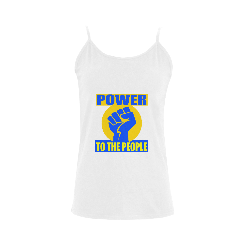 POWER TO THE PEOPLE Women's Spaghetti Top (USA Size) (Model T34)
