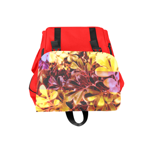 Foliage Patchwork #11 Red - Jera Nour Casual Shoulders Backpack (Model 1623)