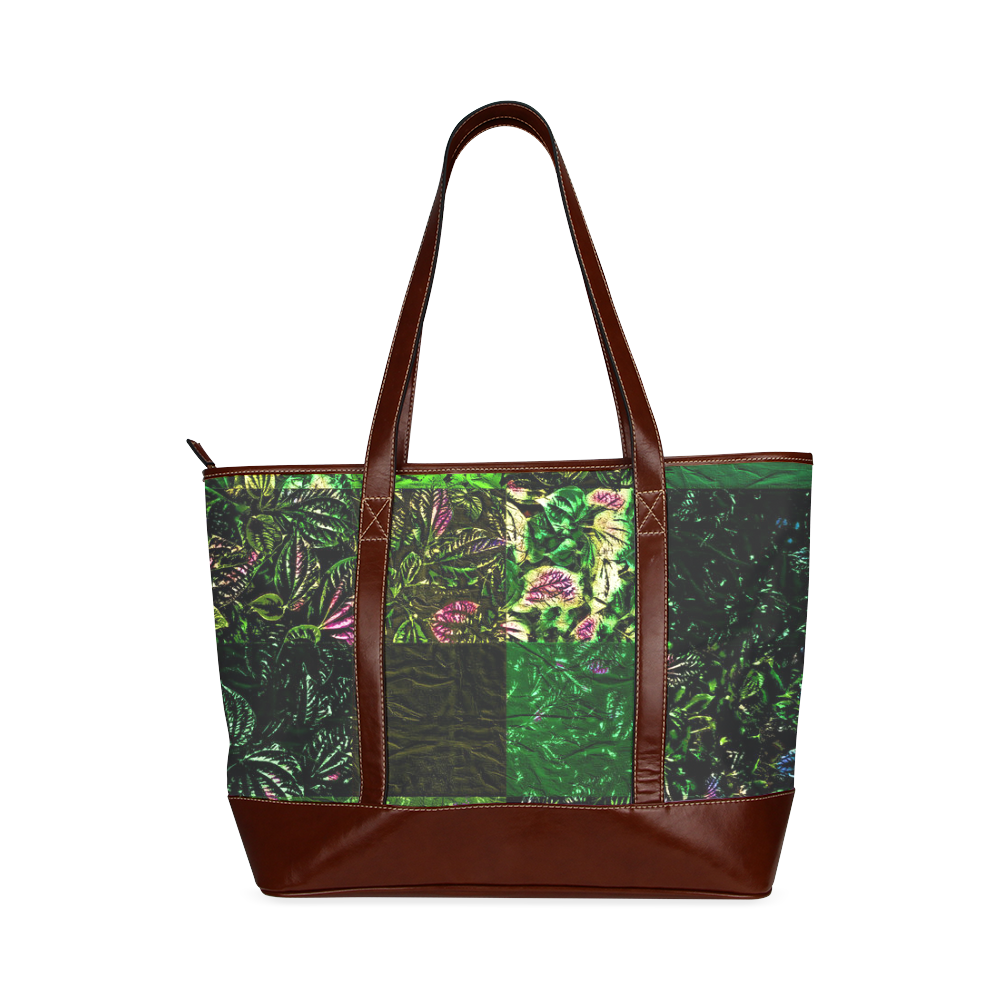 Foliage Patchwork #1 - Jera Nour Tote Handbag (Model 1642)