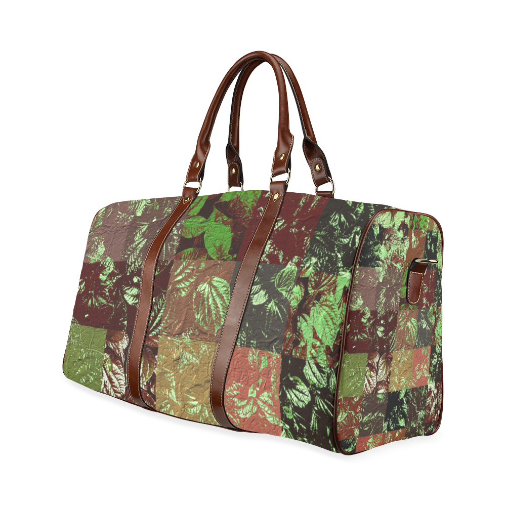 Foliage Patchwork #4 - Jera Nour Waterproof Travel Bag/Large (Model 1639)