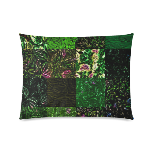 Foliage Patchwork #1 - Jera Nour Custom Zippered Pillow Case 20"x26"(Twin Sides)