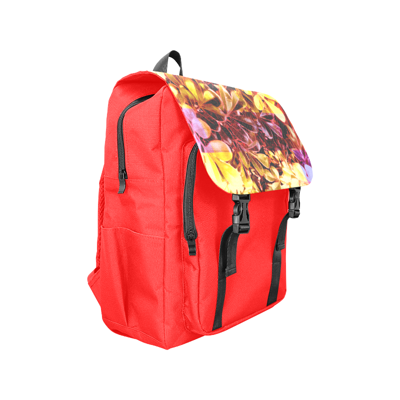 Foliage Patchwork #11 Red - Jera Nour Casual Shoulders Backpack (Model 1623)