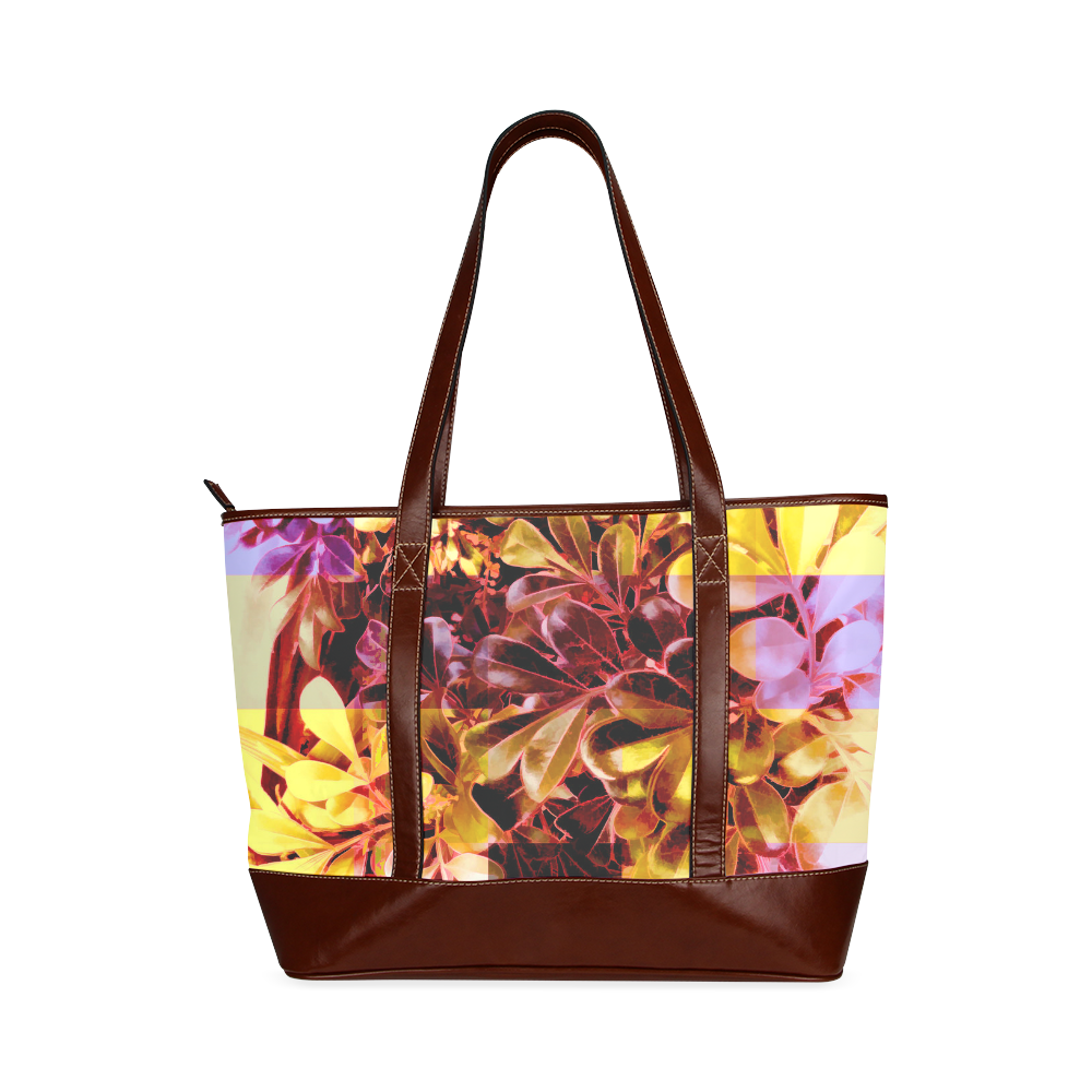 Foliage Patchwork #11 - Jera Nour Tote Handbag (Model 1642)