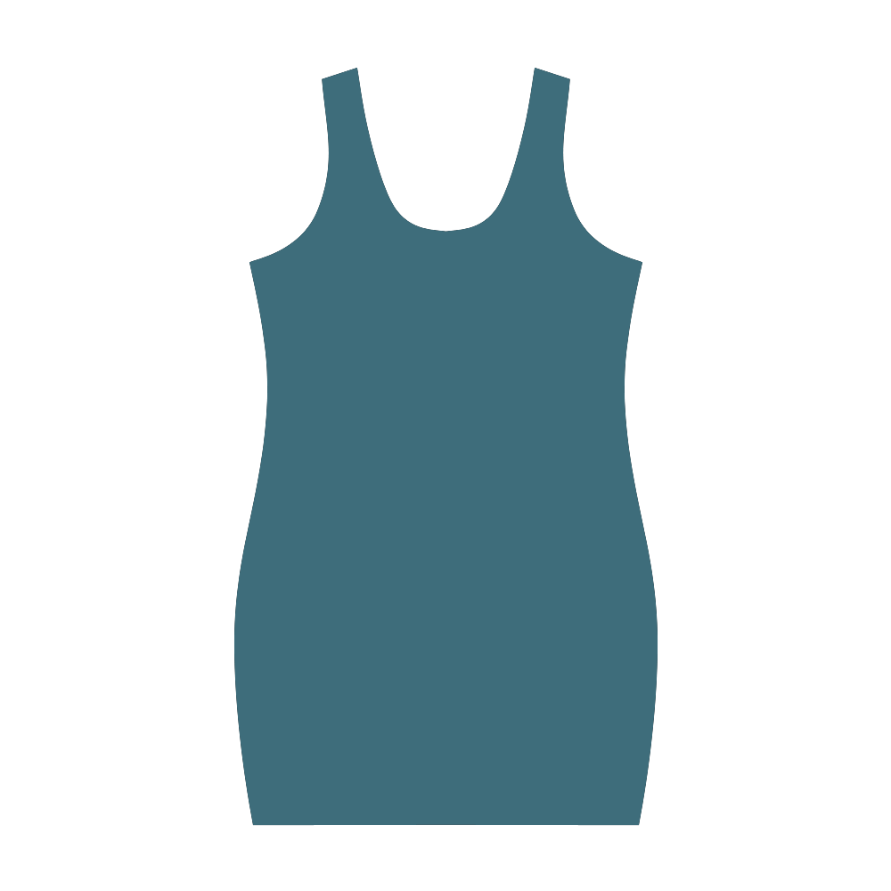 Blue Coral Color Accent Medea Vest Dress (Model D06)
