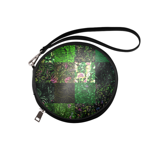 Foliage Patchwork #1 - Jera Nour Round Makeup Bag (Model 1625)