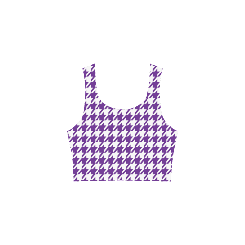 royal purple and white houndstooth classic pattern Atalanta Sundress (Model D04)