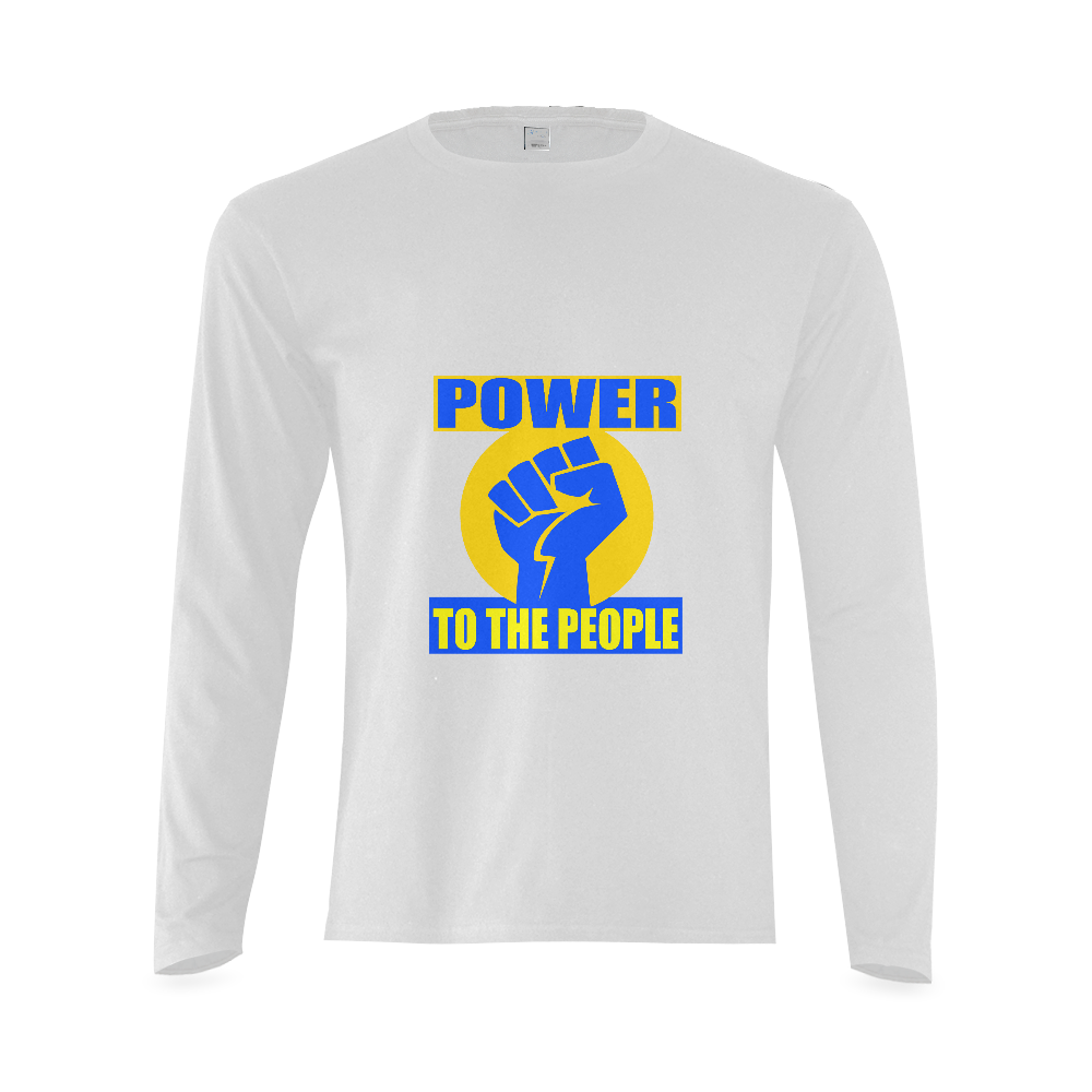 POWER TO THE PEOPLE Sunny Men's T-shirt (long-sleeve) (Model T08)