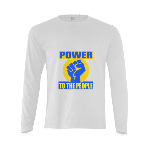 POWER TO THE PEOPLE Sunny Men's T-shirt (long-sleeve) (Model T08)