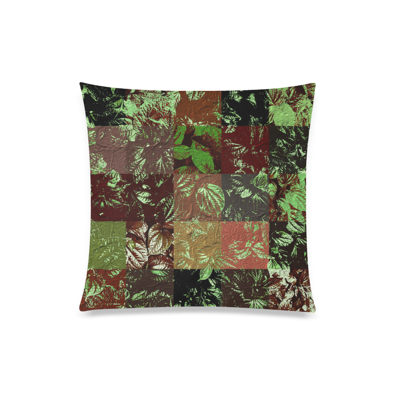 Foliage Patchwork #4 - Jera Nour Custom Zippered Pillow Case 20"x20"(Twin Sides)