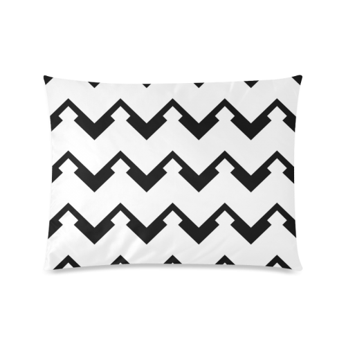 Chevron black and white  1 Custom Picture Pillow Case 20"x26" (one side)
