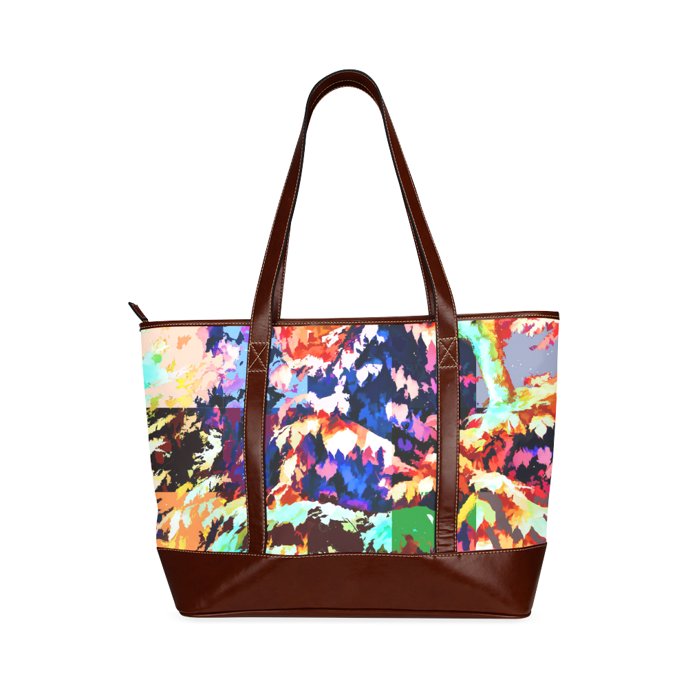 Foliage Patchwork #7 - Jera Nour Tote Handbag (Model 1642)