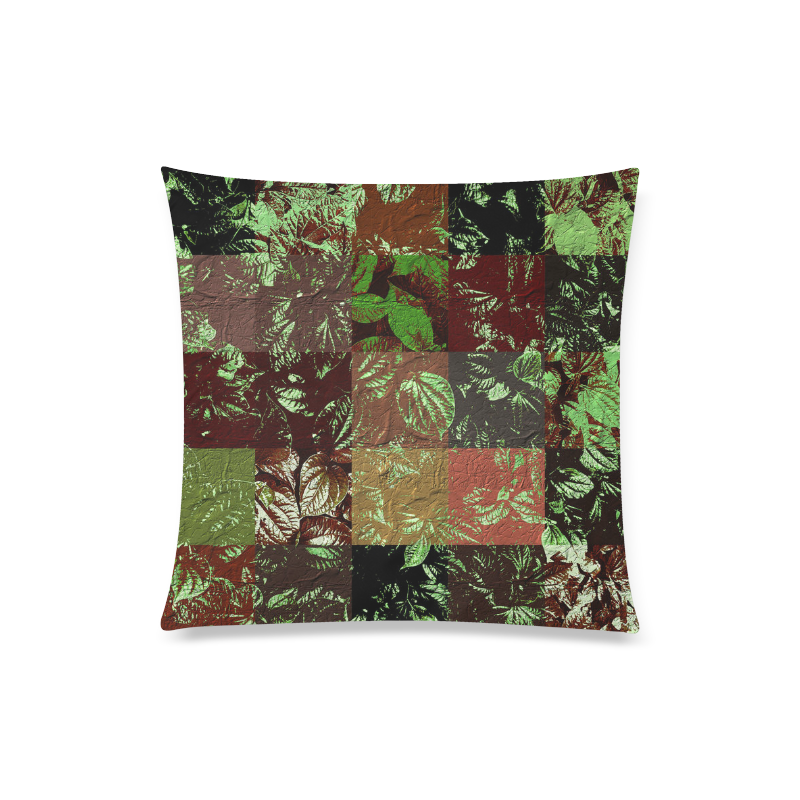 Foliage Patchwork #4 - Jera Nour Custom Zippered Pillow Case 20"x20"(Twin Sides)