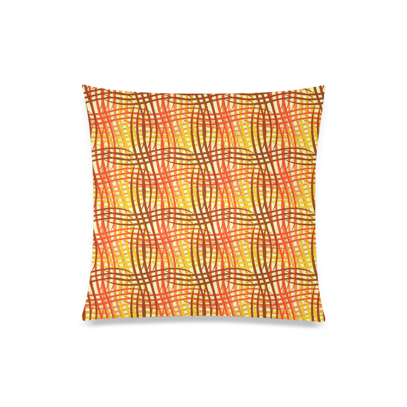 Golden Waves Custom Zippered Pillow Case 20"x20"(Twin Sides)