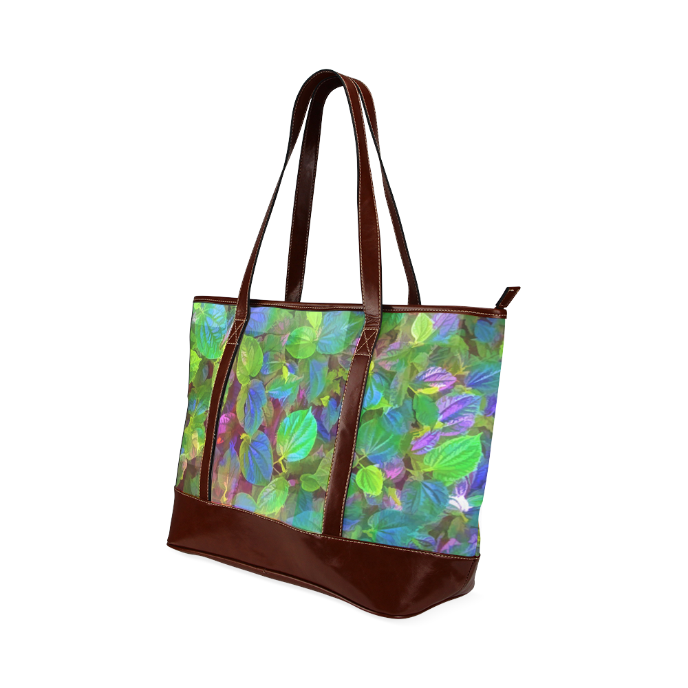 Foliage Patchwork #10 - Jera Nour Tote Handbag (Model 1642)