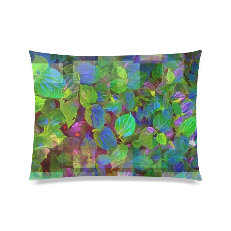 Foliage Patchwork #10 - Jera Nour Custom Zippered Pillow Case 20"x26"(Twin Sides)