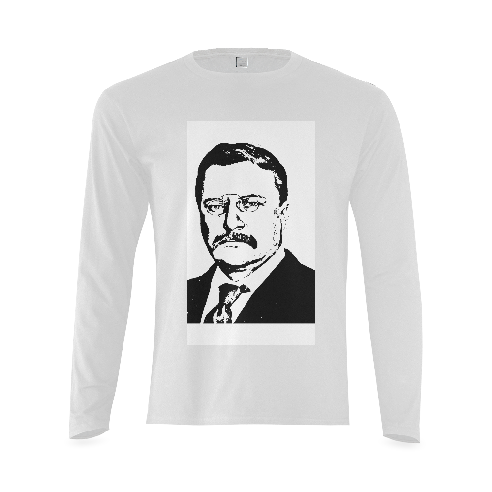 Theodore Roosevelt Sunny Men's T-shirt (long-sleeve) (Model T08)