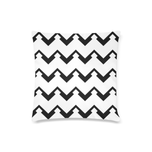 Chevron black and white  1 Custom Zippered Pillow Case 16"x16"(Twin Sides)
