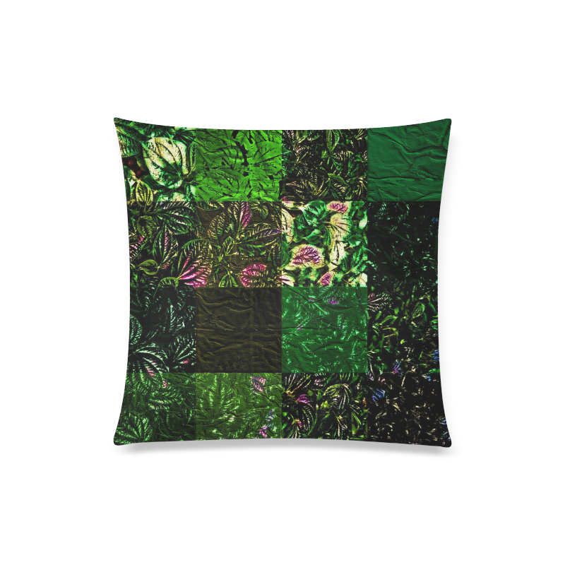Foliage Patchwork #1 - Jera Nour Custom Zippered Pillow Case 20"x20"(Twin Sides)