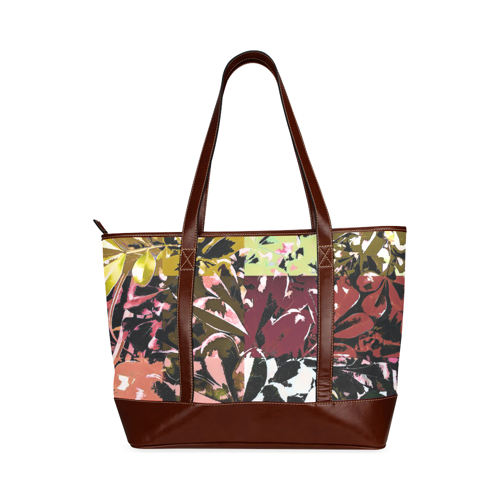 Foliage Patchwork #6 - Jera Nour Tote Handbag (Model 1642)