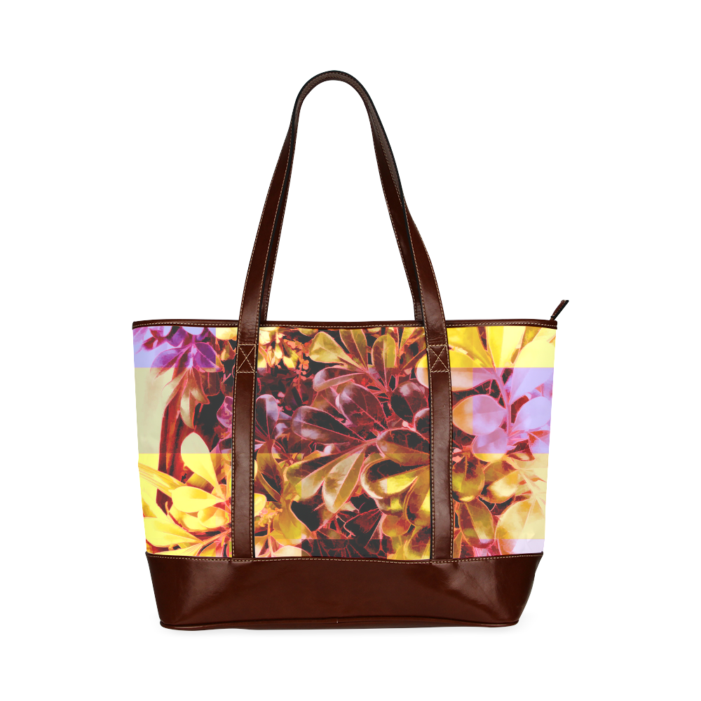 Foliage Patchwork #11 - Jera Nour Tote Handbag (Model 1642)