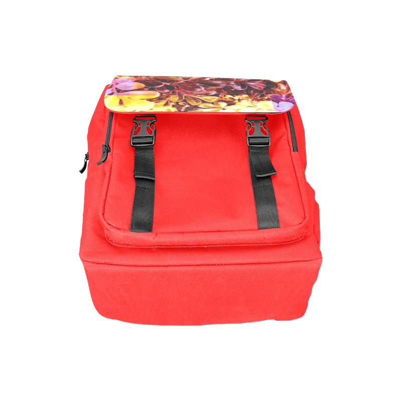 Foliage Patchwork #11 Red - Jera Nour Casual Shoulders Backpack (Model 1623)