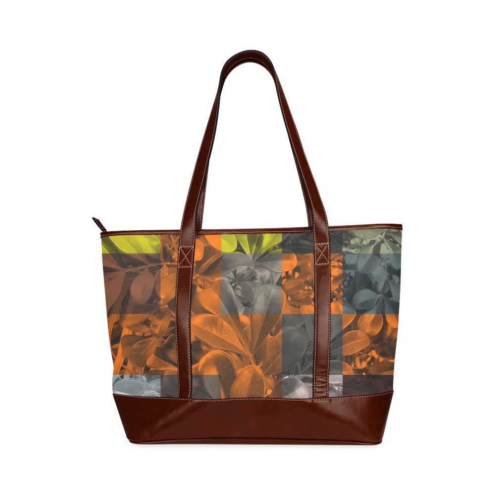 Foliage Patchwork #9 - Jera Nour Tote Handbag (Model 1642)