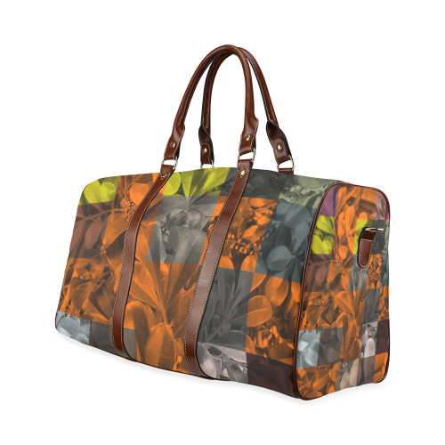 Foliage Patchwork #9 - Jera Nour Waterproof Travel Bag/Large (Model 1639)