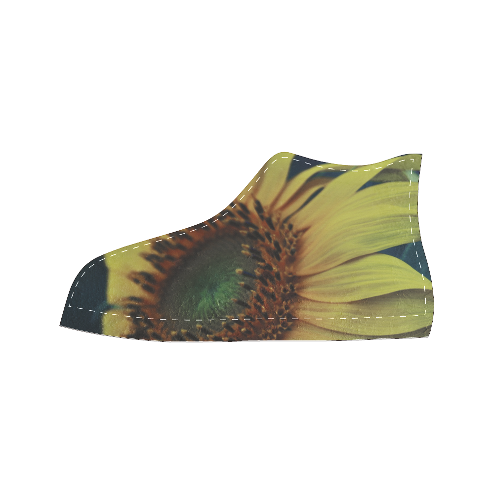 Sunflower Women's Classic High Top Canvas Shoes (Model 017)