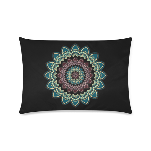 Mandala I Custom Zippered Pillow Case 16"x24"(Twin Sides)