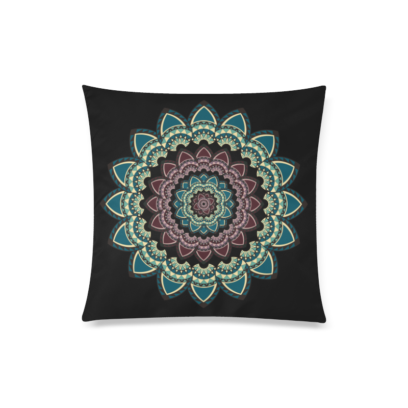 Mandala I Custom Zippered Pillow Case 20"x20"(Twin Sides)