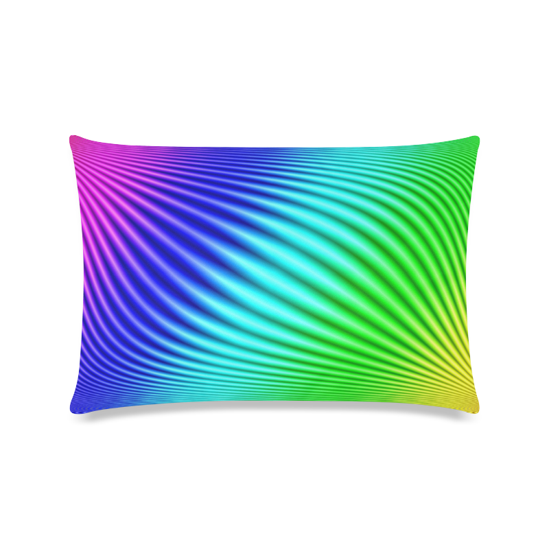 Rainbow Custom Zippered Pillow Case 16"x24"(Twin Sides)