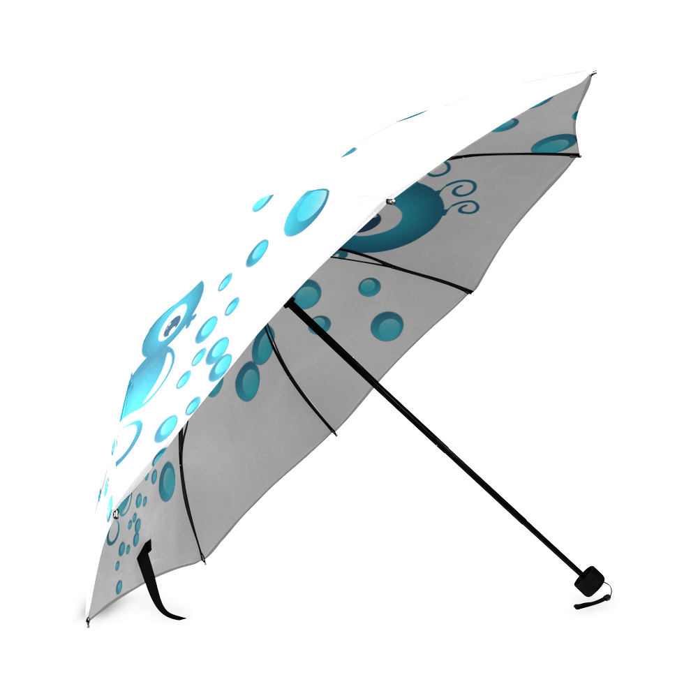 Sea horses in blue Foldable Umbrella (Model U01)