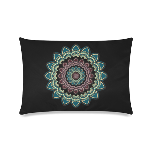 Mandala I Custom Zippered Pillow Case 16"x24"(Twin Sides)