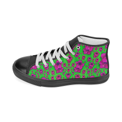 Fantasy Valentine in floral love and peace time Women's Classic High Top Canvas Shoes (Model 017)