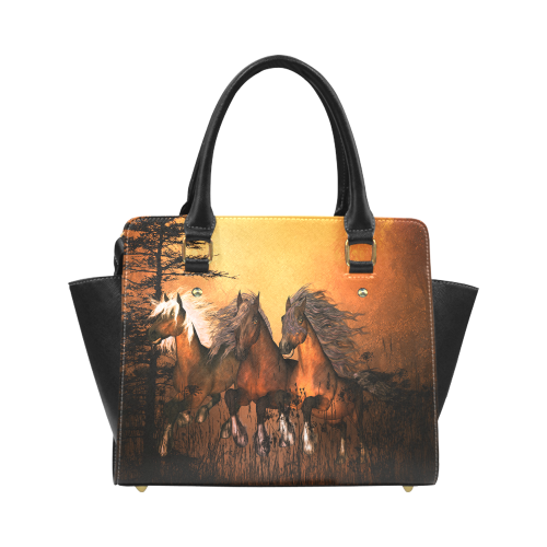 Horses Classic Shoulder Handbag (Model 1653)