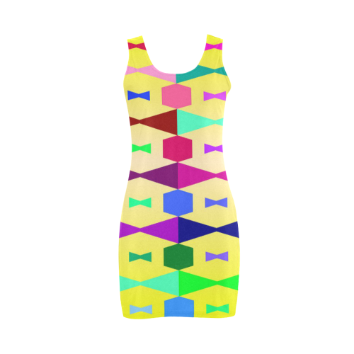 Funny vivid pattern 1 Medea Vest Dress (Model D06)