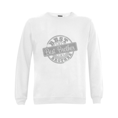 Best Brother grey Gildan Crewneck Sweatshirt(NEW) (Model H01)