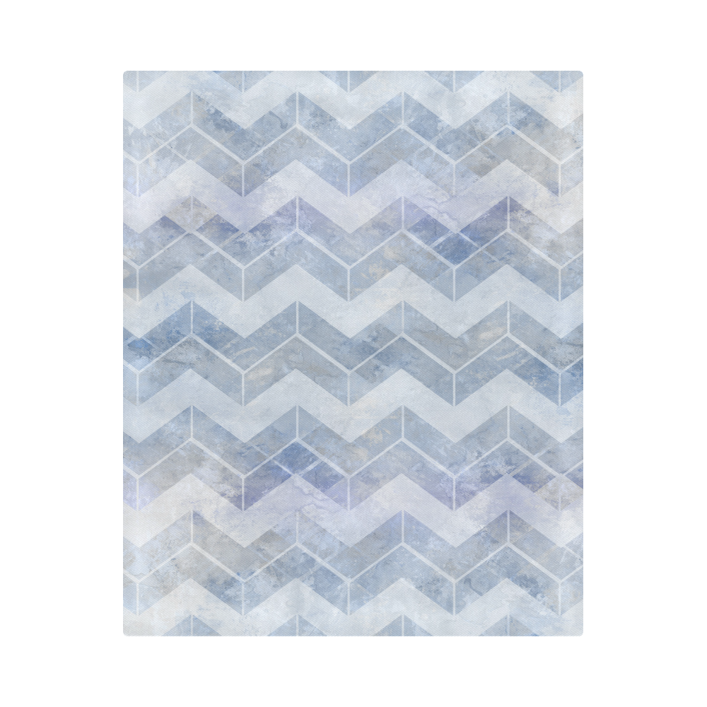 Chevron in blue watercolors Duvet Cover 86"x70" ( All-over-print)