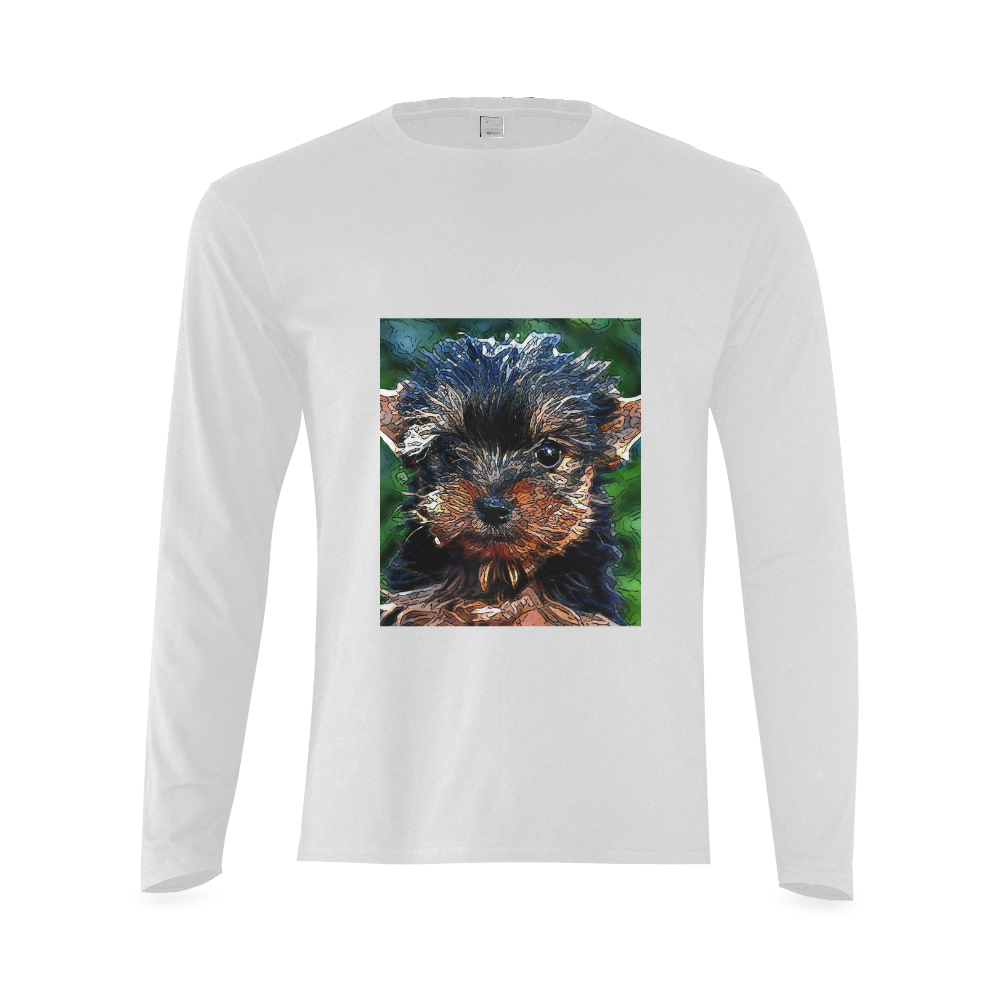 animal artstudion 14416 puppy Sunny Men's T-shirt (long-sleeve) (Model T08)