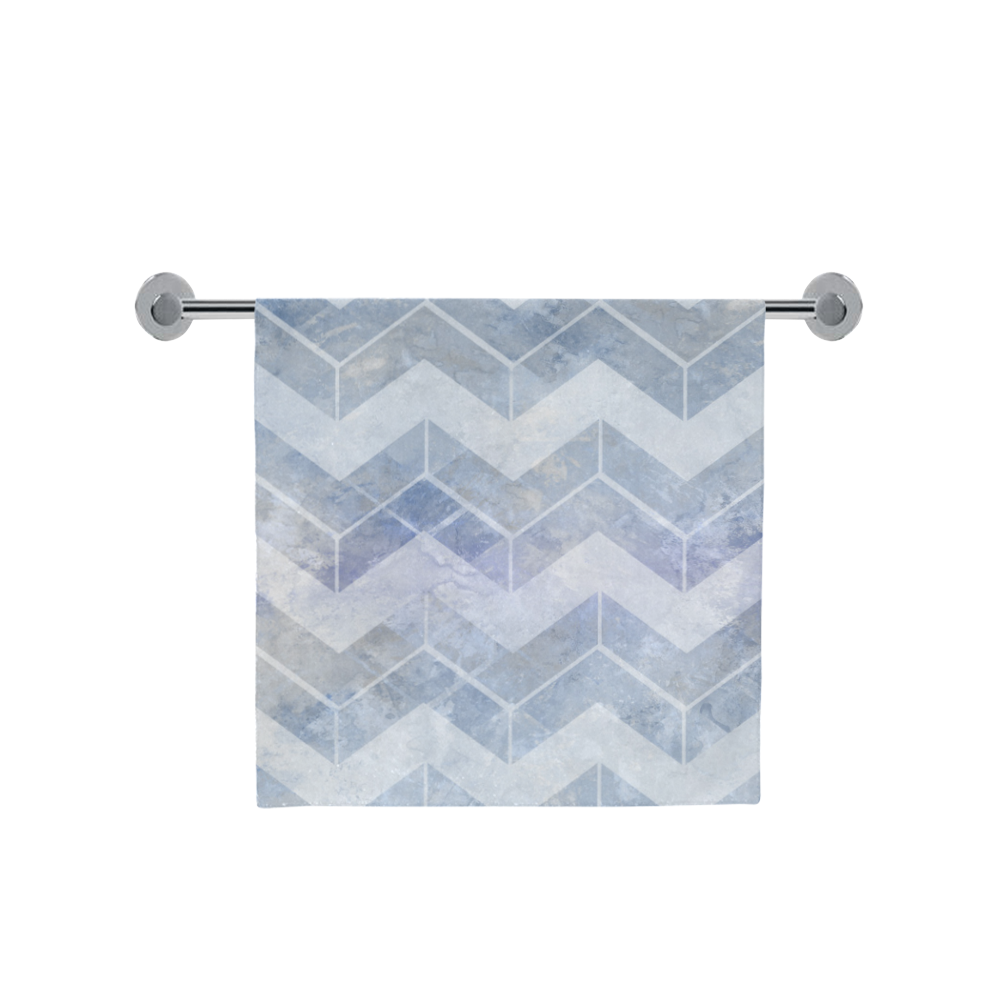 Chevron in blue watercolors Bath Towel 30"x56"