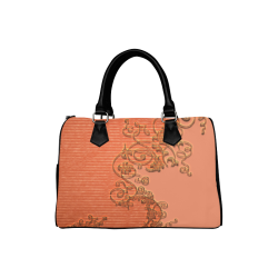 Floral design Boston Handbag (Model 1621)
