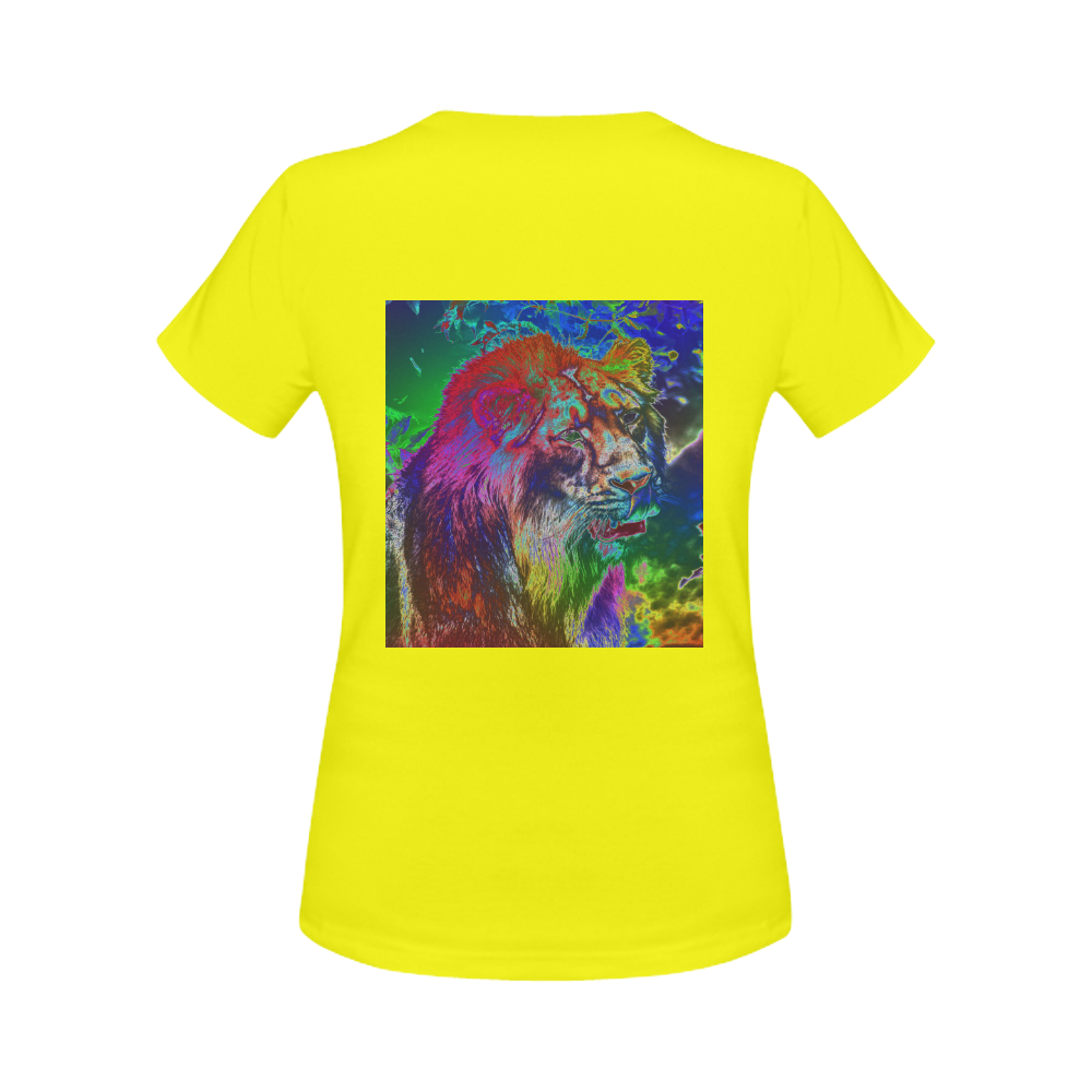 NEON Lion Women's Classic T-Shirt (Model T17）
